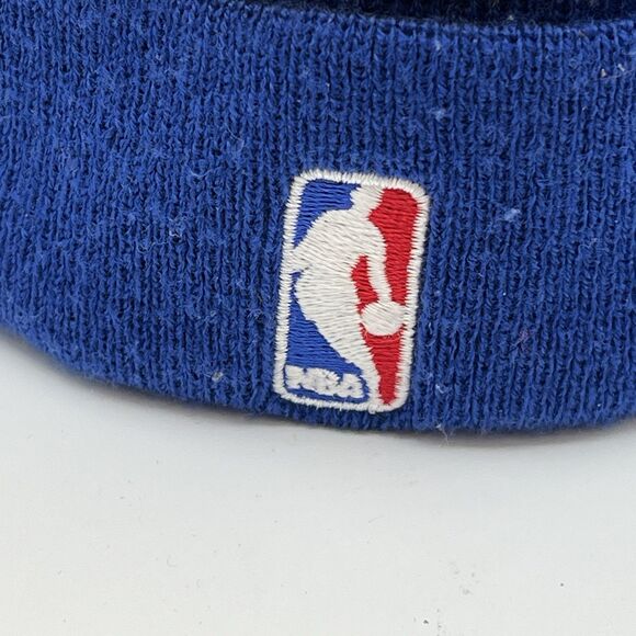 Golden State Warriors Adidas NBA Basketball Pom Pom Knit Hat Beanie Blue Gold - Picture 5 of 6